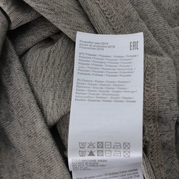 ANTHRO NOISY MAY Open Draped Back Cowl Nexk Cropped Brown Grey Sweater Oversized - Picture 9 of 10